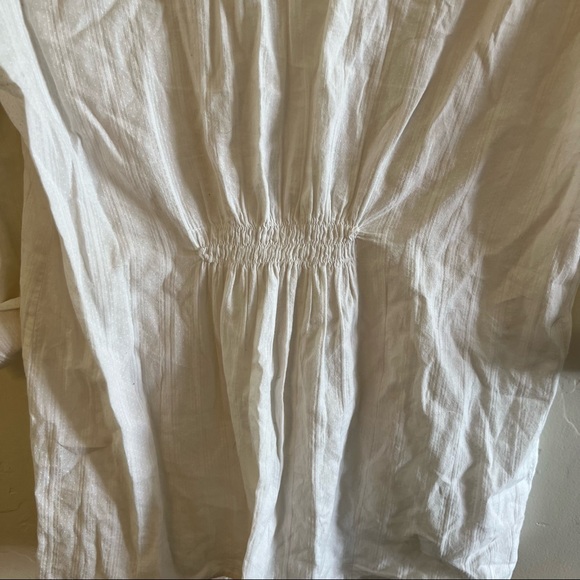 Calvin Klein Jeans White Sequined Front Button Down Shirt Medium - Picture 4 of 10